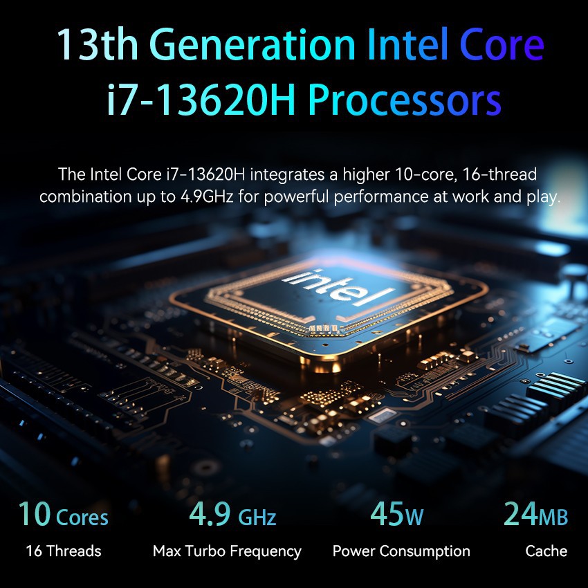 Intel Core I7 13620H Gaming PC With GTX 1060